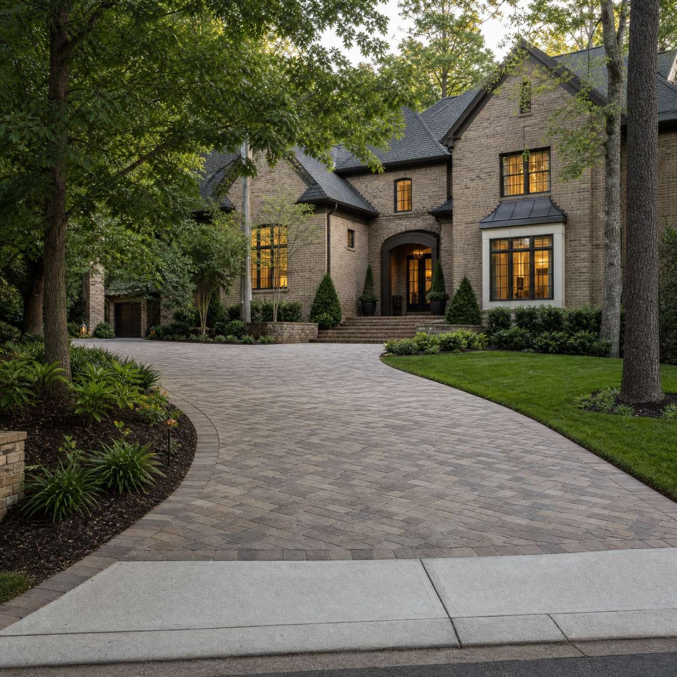 Plan drainage around hardscaping