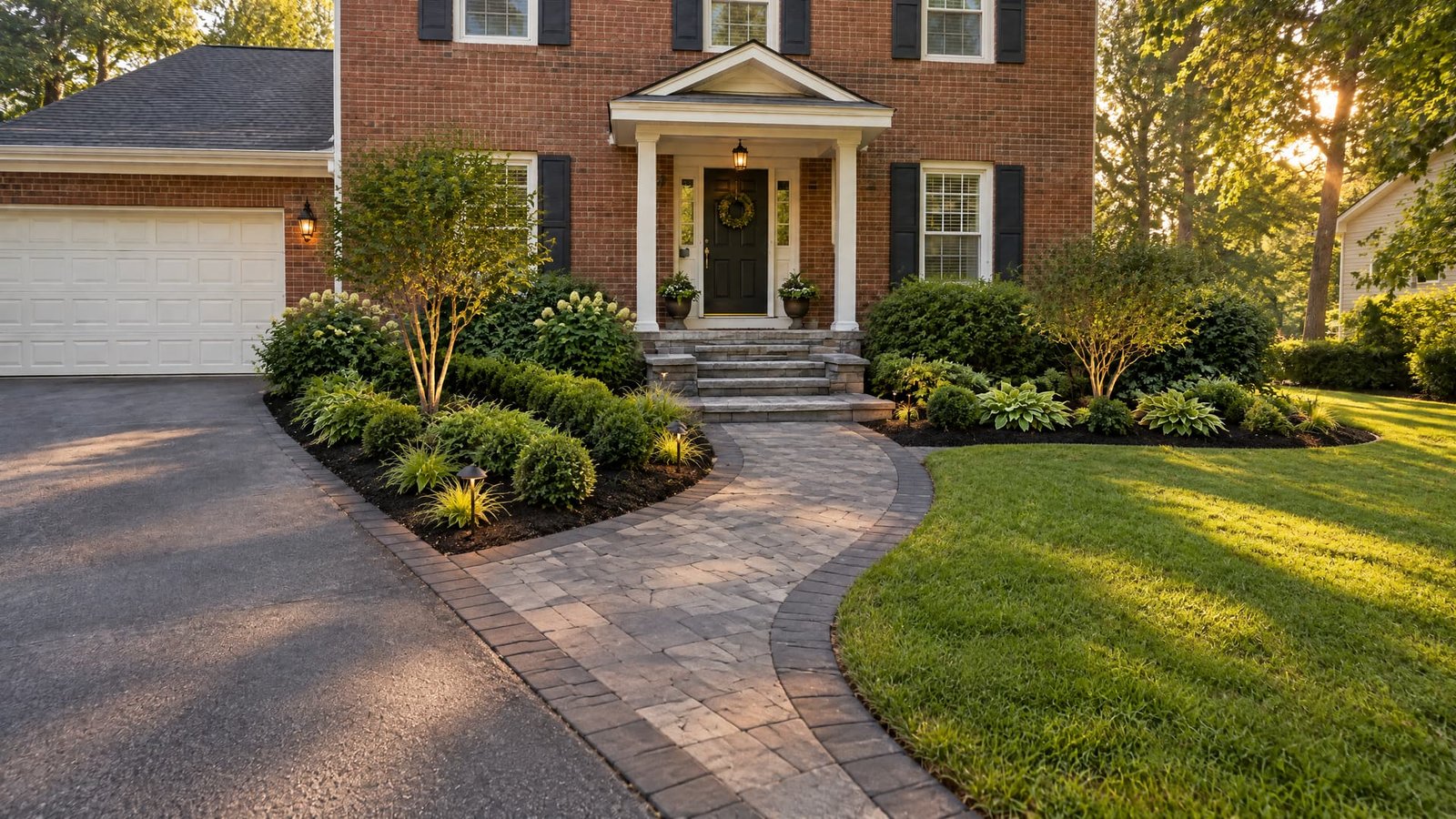 Landscaping and path-light finishing
