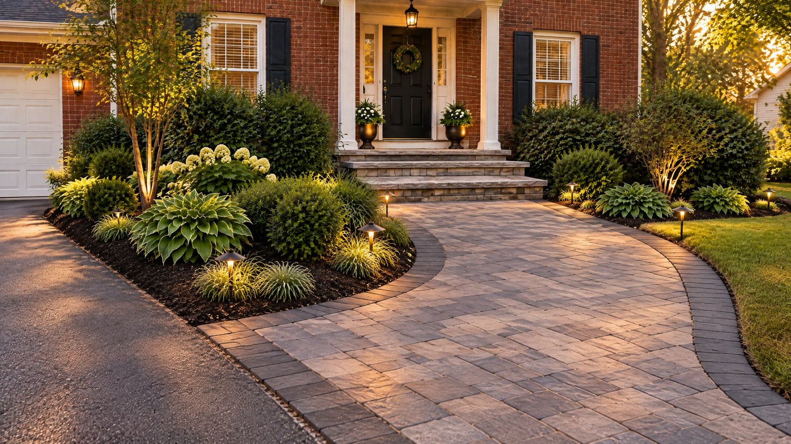 Completed front entry reveal