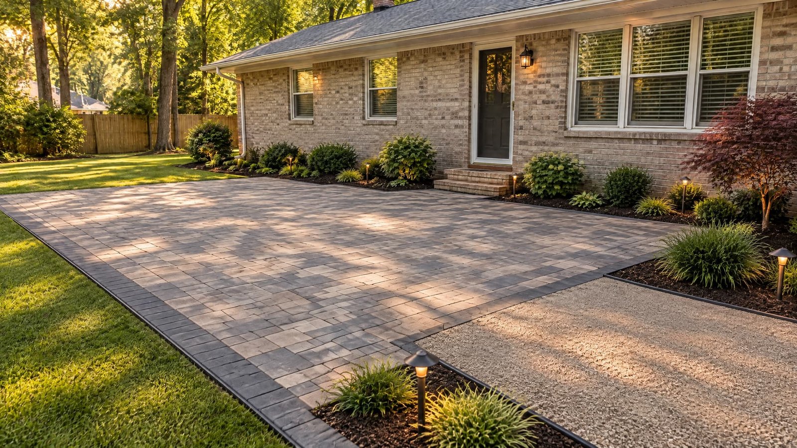 Landscaping and lighting finishing