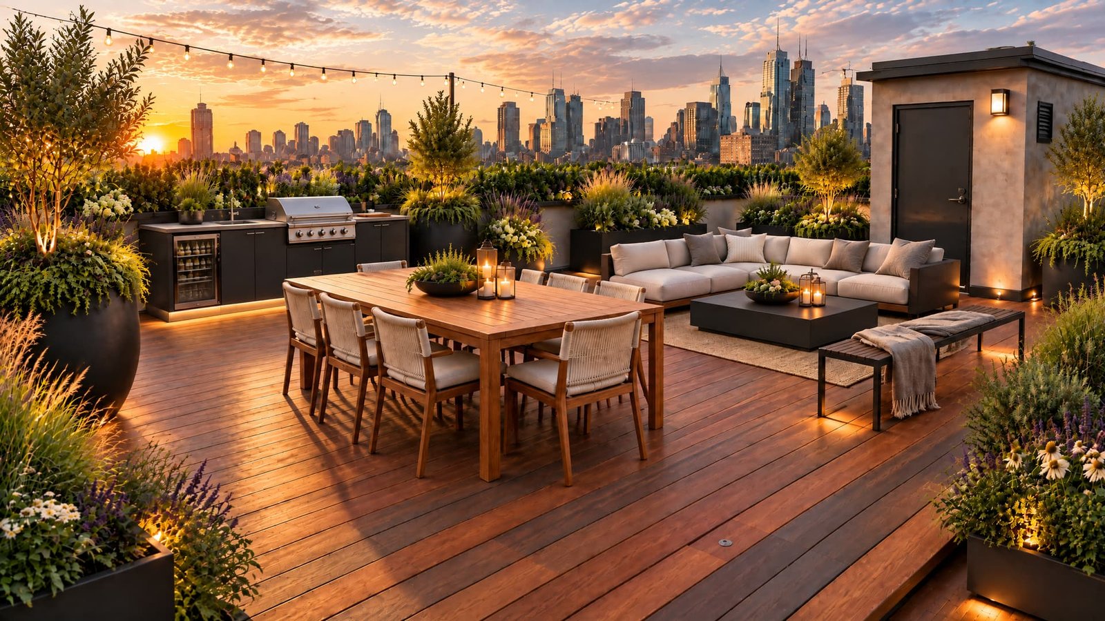Completed rooftop terrace garden reveal