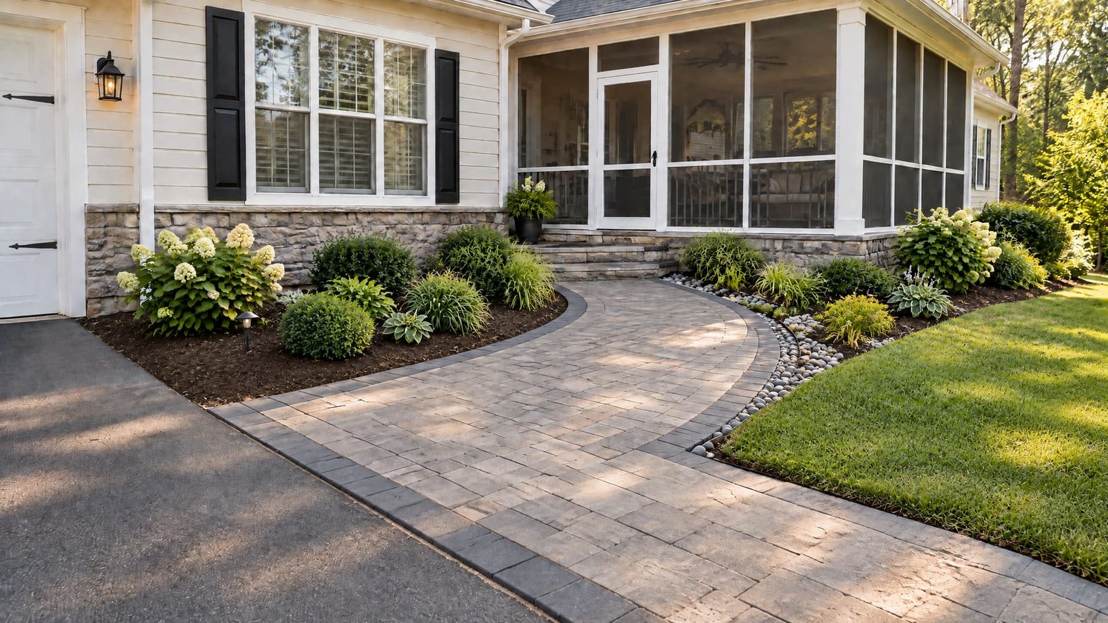 Foundation and rain-garden planting stage